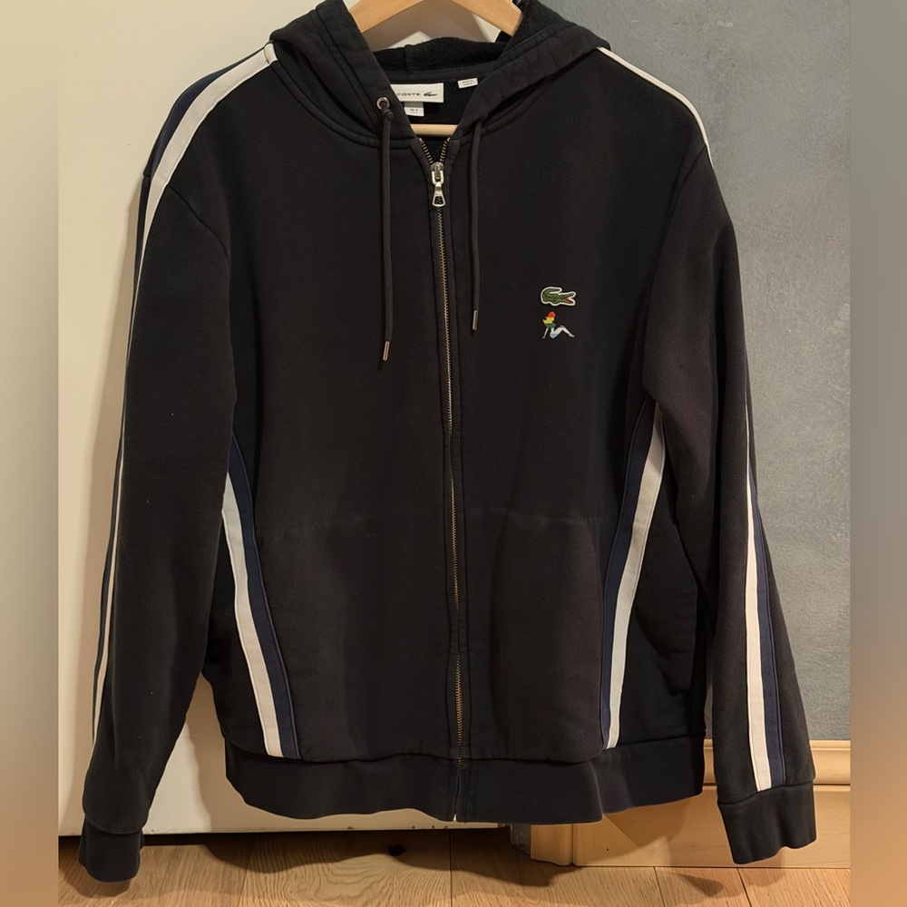 Lacoste Black Textured Fabric